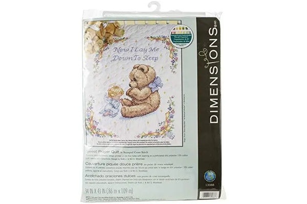 Dimensions Sweet Prayer Quilt  Stamped Cross Stitch Kit 13088