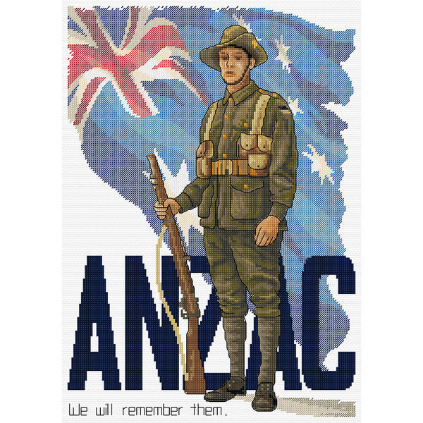Anzac Digger FJP-1078 by Country Threads