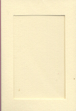 Needlework Cards with Envelopes - Rectangle Cut-out - Cream (5 pack)