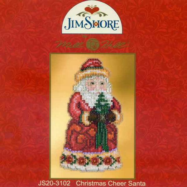 Christmas Cheer Santa - Beaded Cross Stitch Kit by Jim Shore for Mill Hill (JS20-3102)