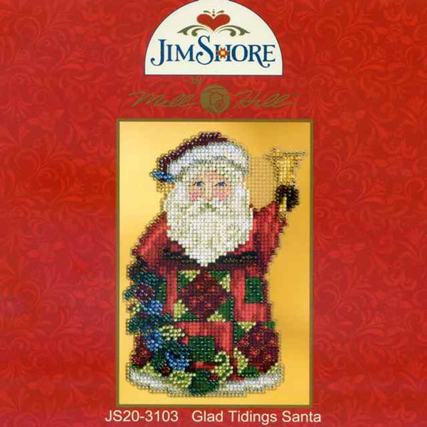 Glad Tidings Santa - Beaded Cross Stitch Kit by Jim Shore for Mill Hill (JS20-3103)