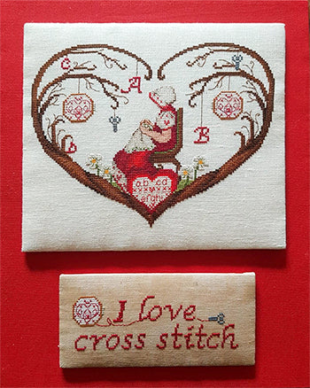 "Cuori I Love cross stitch" cv150 by Serenità di campagna