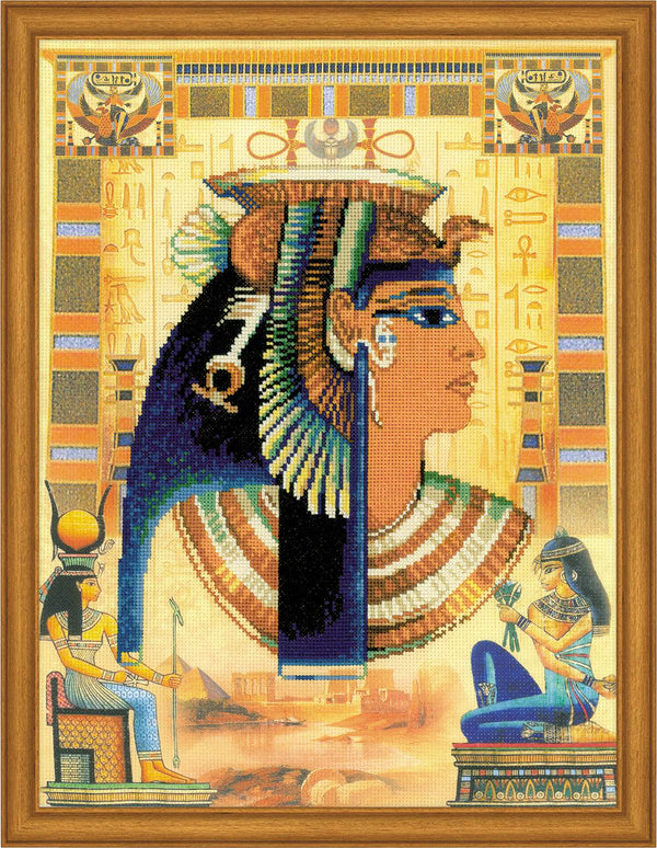 Cleopatra - Riolis Cross Stitch Kit with Pre-Printed Background 0046PT