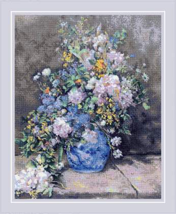 Spring Bouquet after P.A. Renoir's Painting - Riolis Cross Stitch Kit 2137