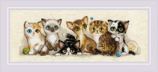 Kittens - Riolis Cross Stitch Kit 2180