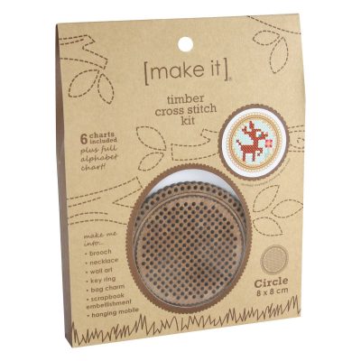 Circle Timber Shape Cross Stitch Kit by Make IT