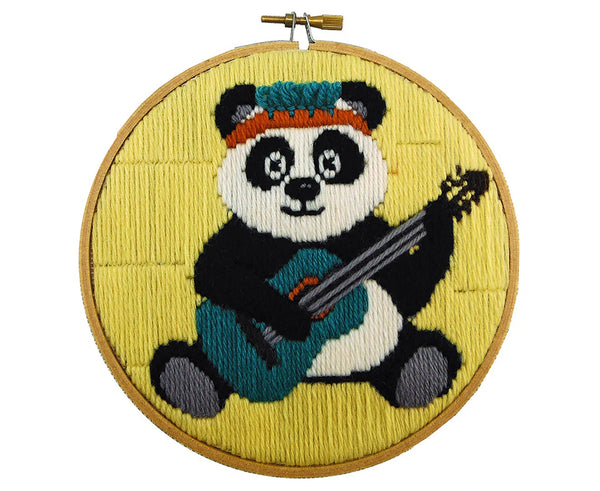 Make It - Panda - 15cm Round Long Stitch Kit 585201