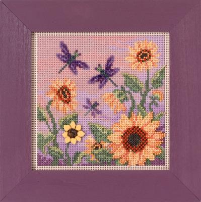 Sunflower Garden Beaded Cross Stitch Kit MH14-2221 by Mill Hill