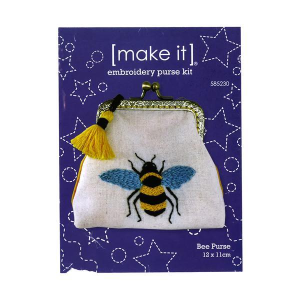 Bee Embroidery Purse Kit by Make IT