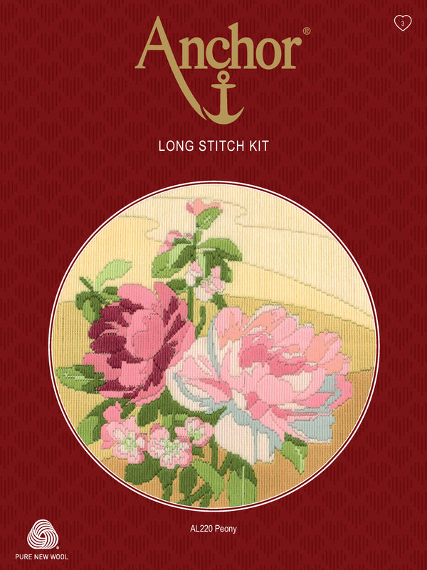 Peony AL220 -  Long Stitch Kit by Anchor