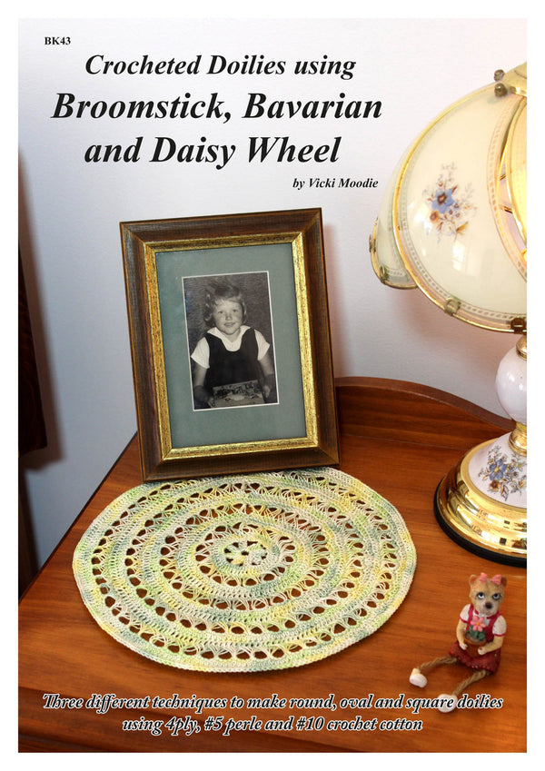 Crocheted Doilies using Broomstick, Bavarian and Daisy Wheel - BK43 by Craft Moods