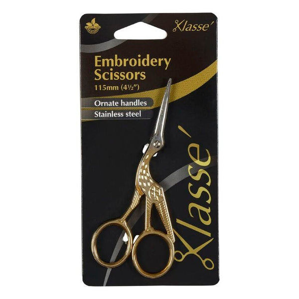 Klasse Embroidery Scissors 115cm - Stork (gold) BK4704