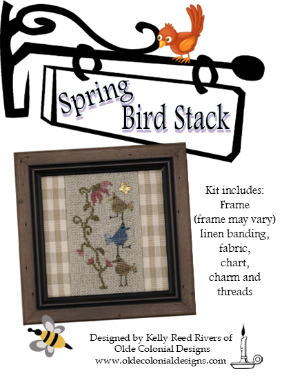 Spring Bird Stack Mini Frame Kit by Olde Colonial Designs