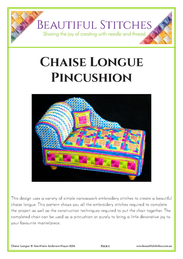 Chaise Longue Pattern by Beautiful Stitches