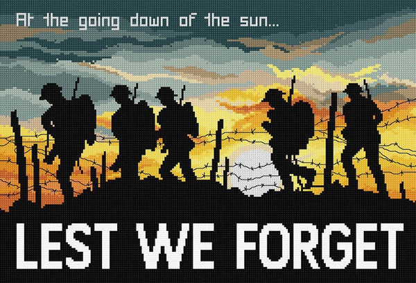 Soldiers at Sunset Cross Stitch Kit FJ-1088 by Country Threads