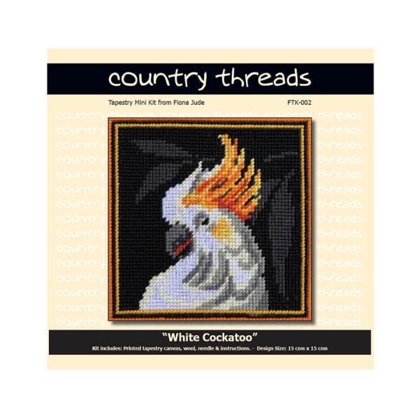 White Cockatoo Tapestry Mini Kit FTK-002 by Country Threads