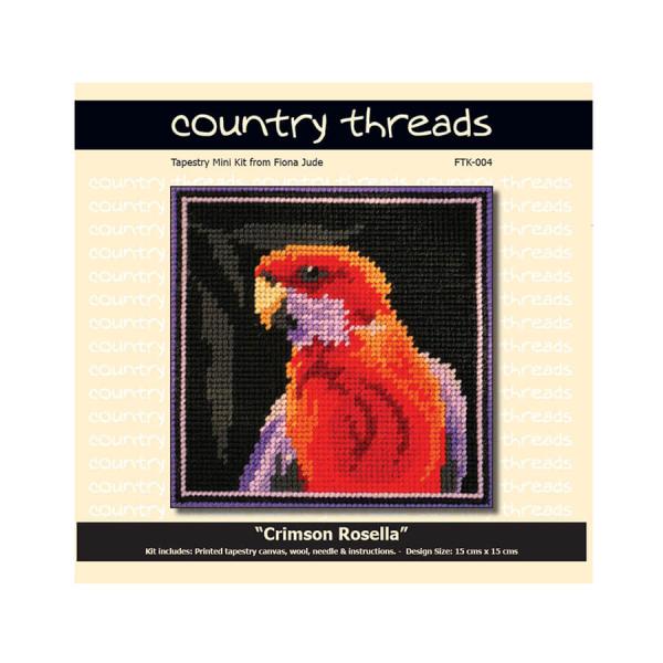Crimson Rosella Tapestry Mini Kit FTK-004 by Country Threads