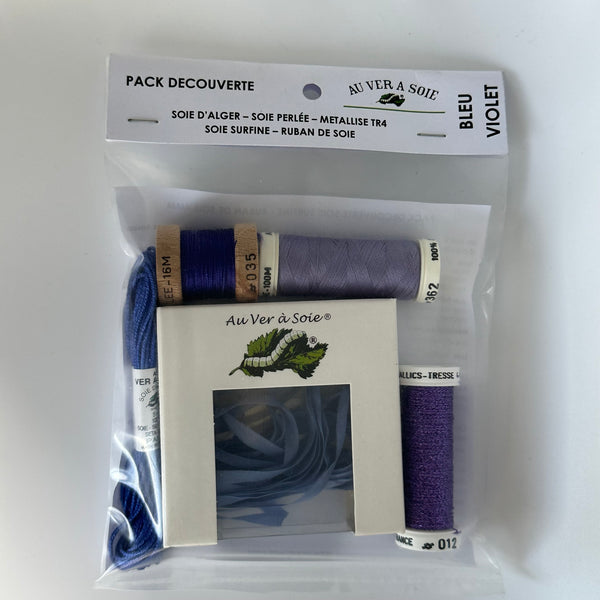 Au Ver a Soie Discovery Pack with Ribbon - Blue/Purple