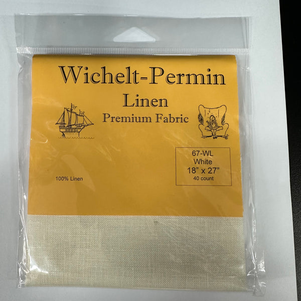 Wichelt Linen 40ct White 18" x 27" Piece (45x69cm) 67-WL