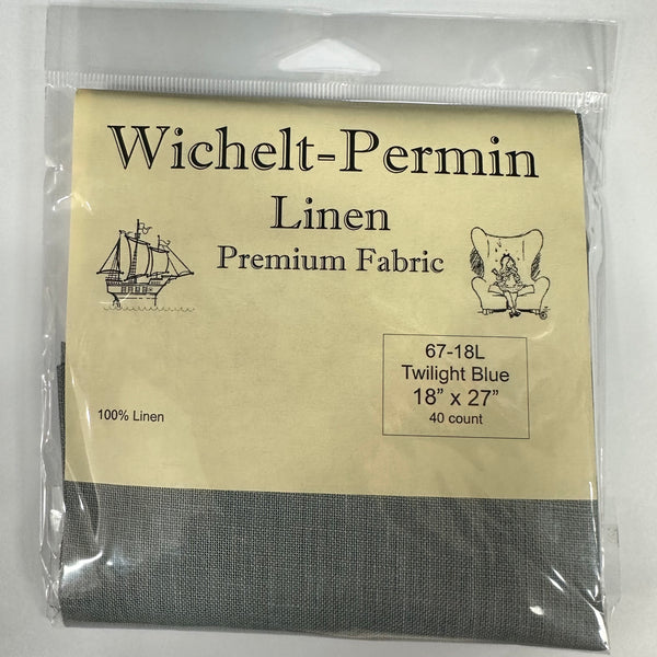 Wichelt Linen 40ct Twilight Blue 18" x 27" Piece (45x69cm) 67-18L