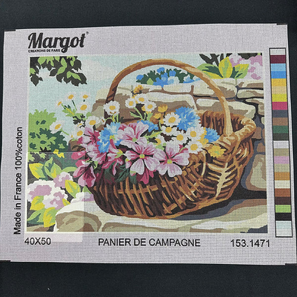 Panier de Campagne - Tapestry Canvas by Margot Creations de Paris 153.1471