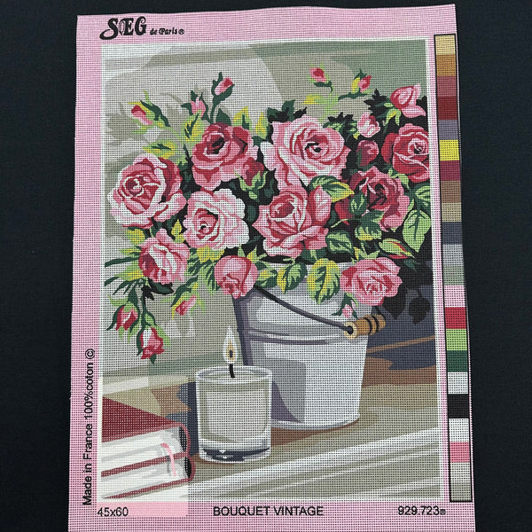 Bouquet Vintage - Tapestry Canvas by SEG de Paris 929.723