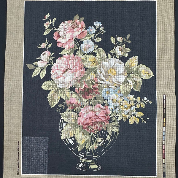 Vase de Fleurs  by J M During - Tapestry Canvas by Margot Creations de Paris 2236
