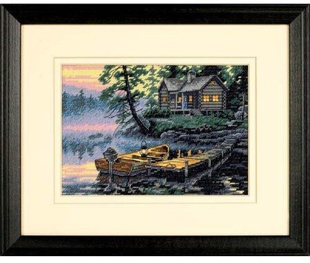 Morning Lake - Dimensions Gold Collection Petites Cross Stitch Kit 65091