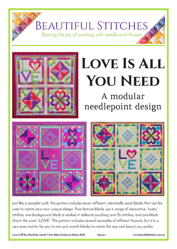 Love is All You Need Pattern by Beautiful Stitches