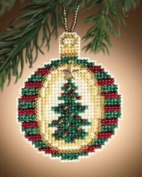 Golden Tannenbaum - Mill Hill Christmas Jewels Beaded Ornament Cross Stitch Kit (MH16-1301)