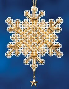 Gold Crystal - Mill Hill Snow Crystals Charmed Beaded Ornament Kit (MH16-2305)