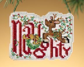 Naughty - Mill Hill Winter Greetings Beaded Ornament Cross Stitch Kit (MH16-9301)
