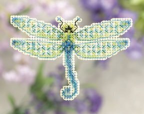 Dragonfly - Mill Hill Spring Bouquet Beaded Magnet Cross Stitch Kit (MH18-1104)