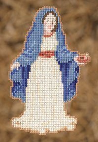 Mary - Mill Hill Nativity Trilogy Stitched and Beaded Ornament Kit (MH19-2302)