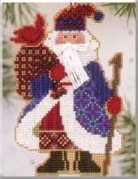 Cardinal Santa - Mill Hill Alphine Santas Stitched and Beaded Ornament Kit (MHAS15)
