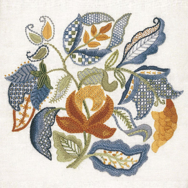 Jacobean Leaves - Crewel Embroidery Kit by Anna Scott