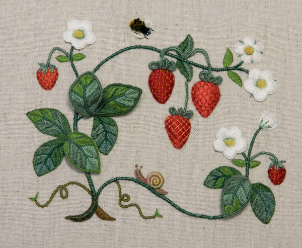 Strawberry Feast - Raised Embroidery Kit by Anna Scott