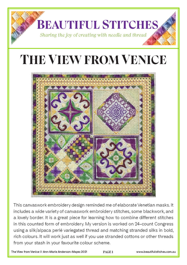 The View From Venice Pattern by Beautiful Stitches