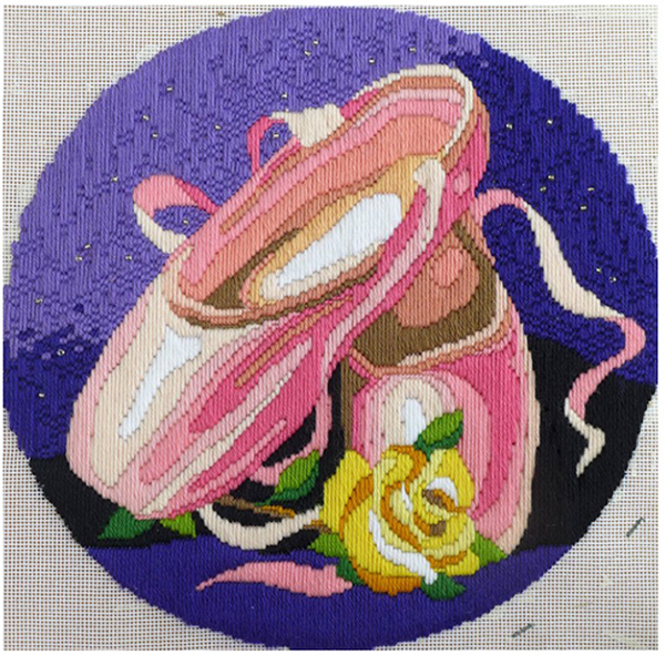 Ballet Slippers Long Stitch Kit FLS-5005 by Country Threads