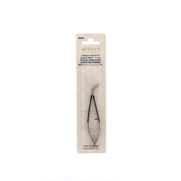 Bohin Special Hardanger Super Fine Tweezers/Scissors (angled) 2.75 98260