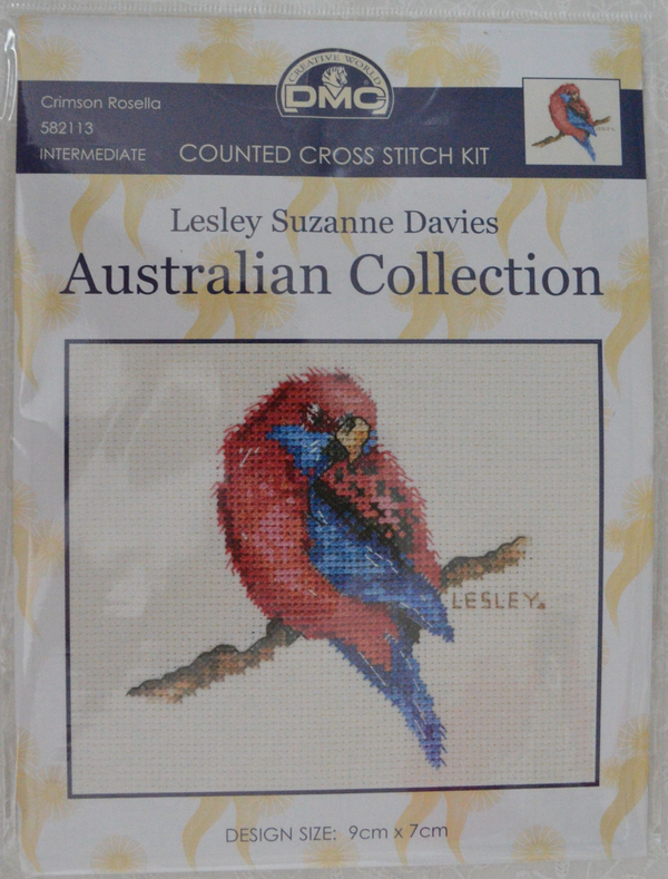 Crimson Rosella Cross Stitch Kit by DMC