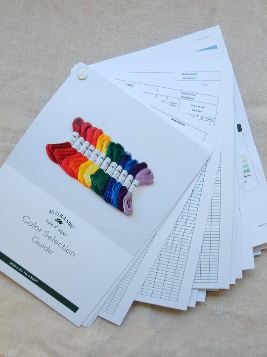 Au Ver a Soie Colour Card - Soie D'Alger – Stitchers' Corner Australia
