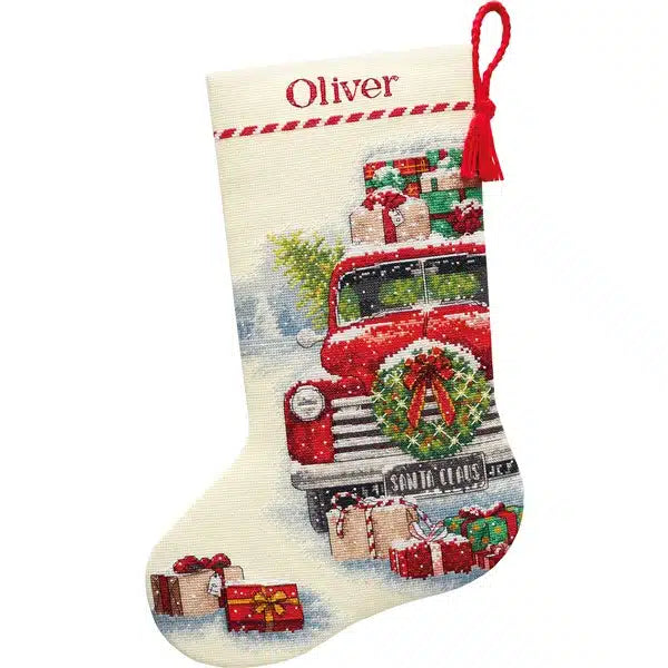 Santa's Truck Stocking - Dimensions Counted Cross Stitch Kit 70-08986