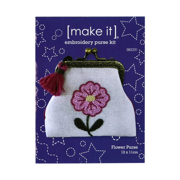 Flower Embroidery Purse Kit by Make IT