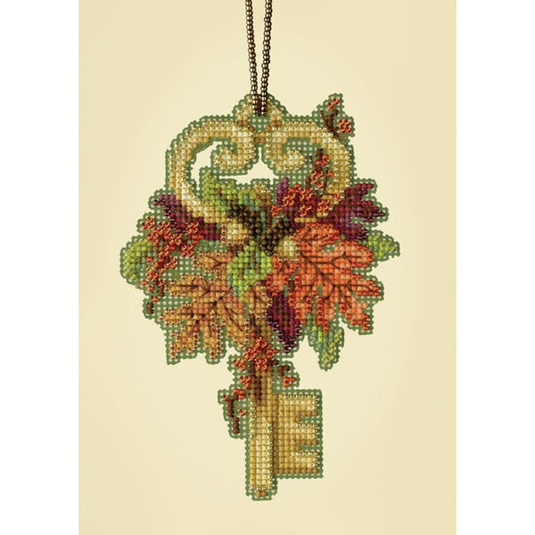 Autumn Key - Mill Hill Antique Keys Trilogy Stitched and Beaded Kit (MH19-2112)