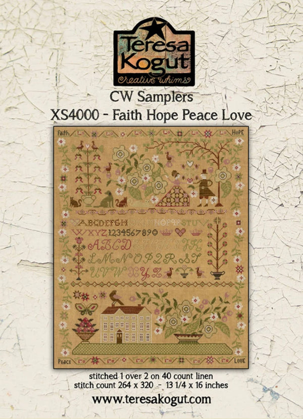Faith Hope Peace Love - XS4000 by Teresa Kogut