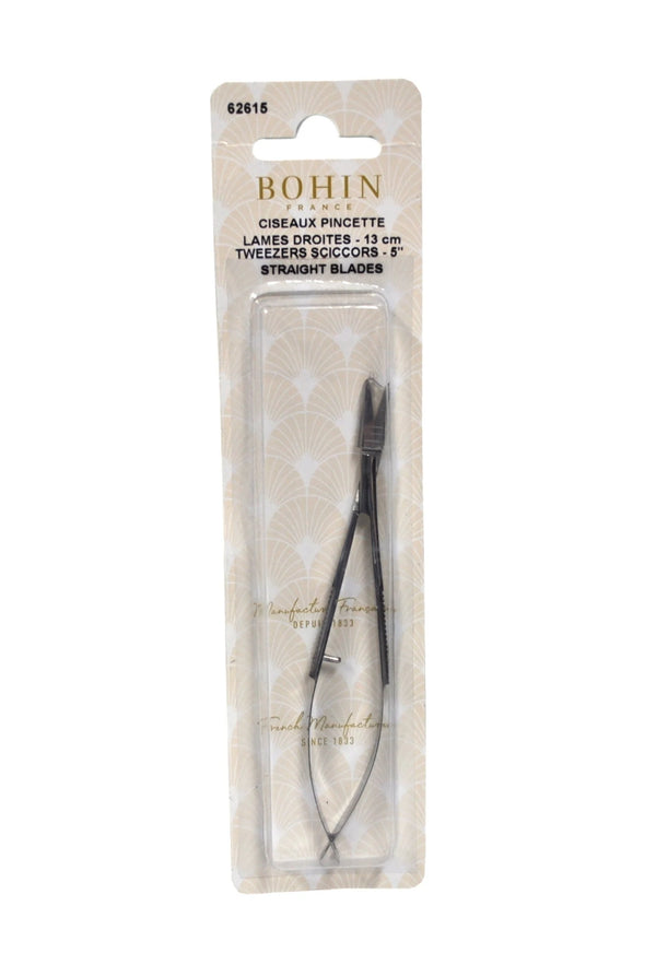 Bohin Tweezers Scissors 5" Straight Blades 62615
