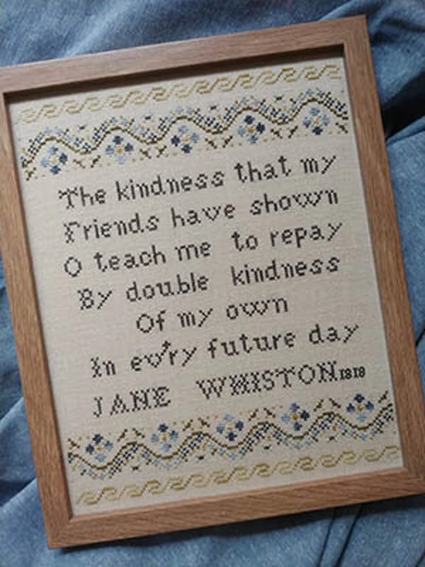 On Kindness: Jane Whiston 1818 by Mojo Stitches