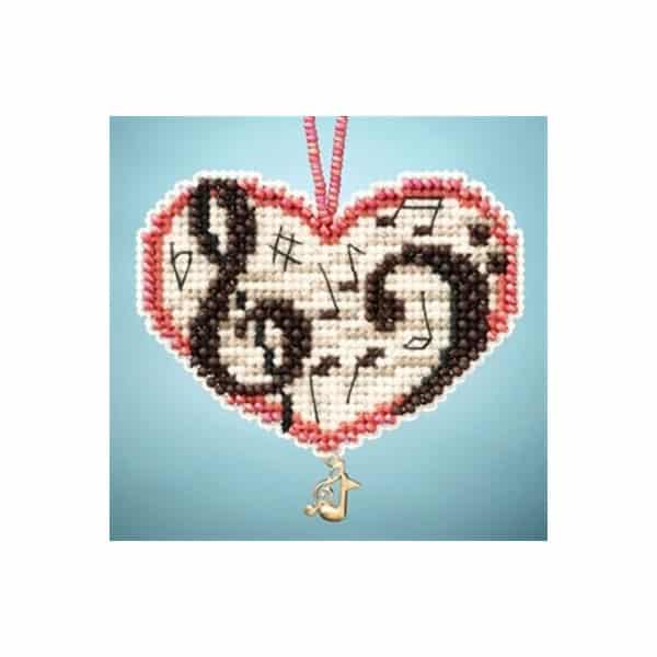 Love Notes - Mill Hill i Love Beaded Ornament Cross Stitch Kit (MH16-3101)