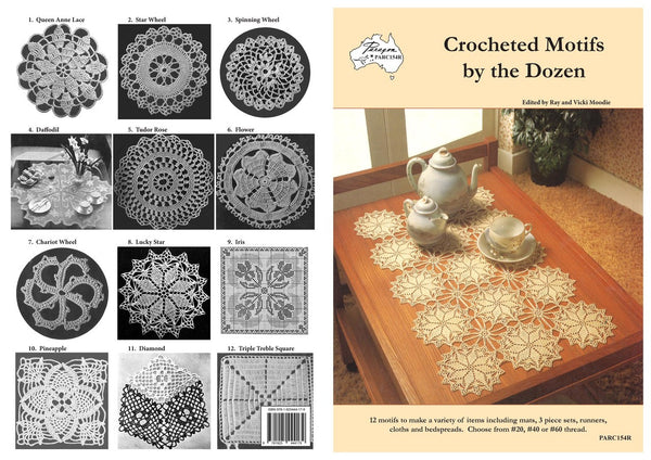 Crocheted Motifs by the Dozen PARC154R by Paragon